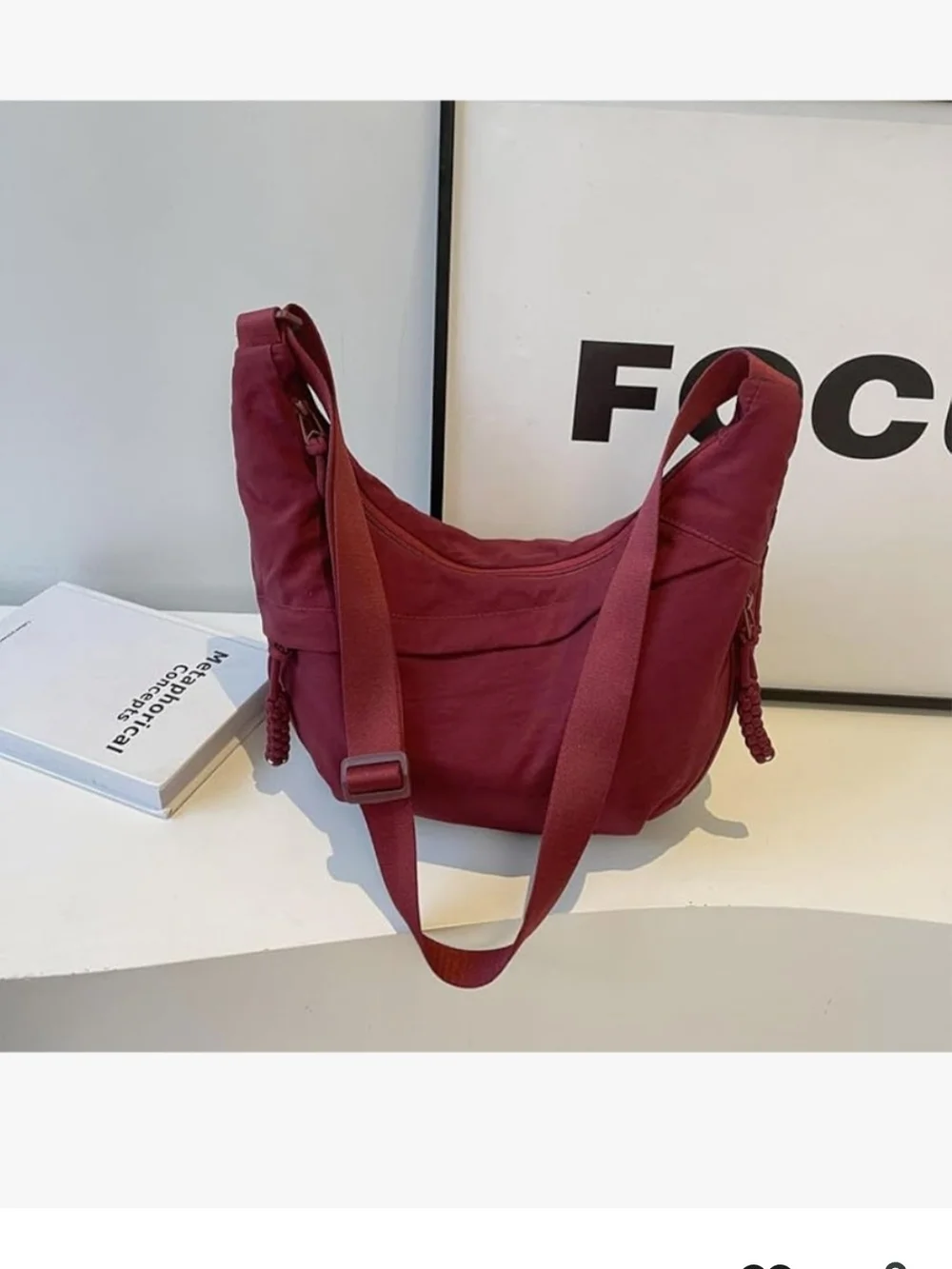 Nylon Crescent Crossbody Bag for Women Shoulder Tote Handbag Casual Sling Bag